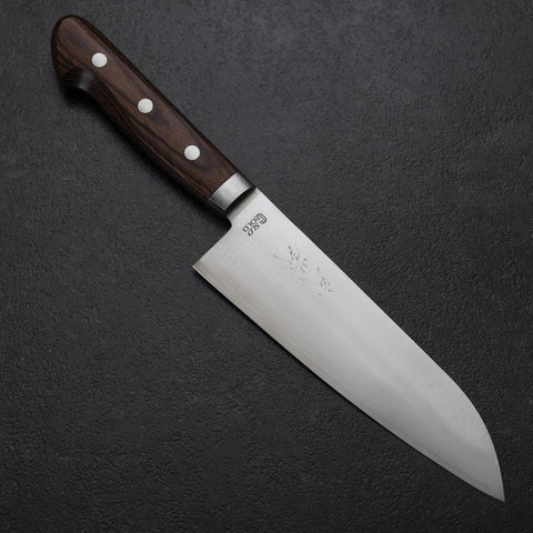 Santoku SLD Poli Manche en Acajou Occidental 165mm-[Musashi]-[Couteaux de cuisine japonais]