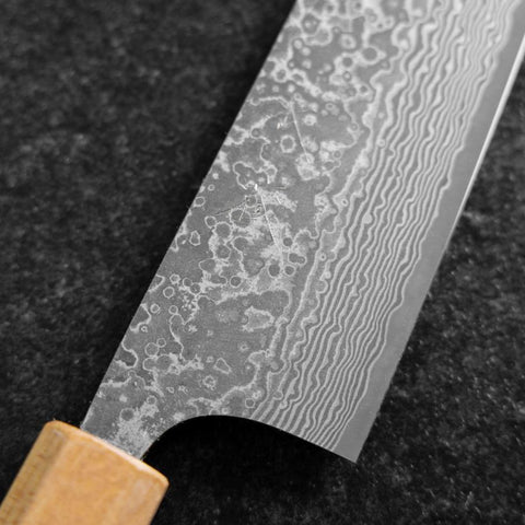 Santoku SPG-Strix Damas Manche Shitan 165mm-[Musashi]-[Couteaux de cuisine japonais]