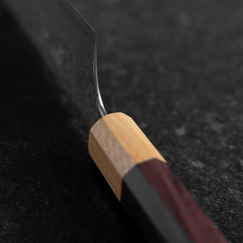 Santoku SPG-Strix Damas Manche Shitan 165mm-[Musashi]-[Couteaux de cuisine japonais]