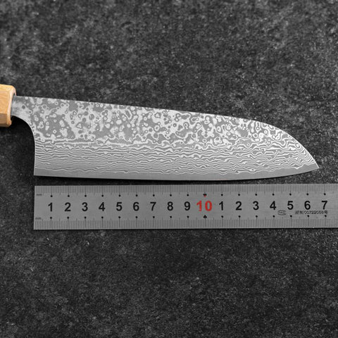 Santoku SPG-Strix Damas Manche Shitan 165mm-[Musashi]-[Couteaux de cuisine japonais]
