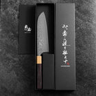 Santoku SPG-Strix Damas Manche Shitan 165mm-[Musashi]-[Couteaux de cuisine japonais]