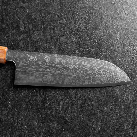 Santoku SPG-Strix Damas Manche en Bois de Rose 165mm-[Musashi]-[Couteaux de cuisine japonais]