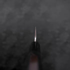 Santoku Silver Steel #3 Kasumi Chokin Samurai Full Moon Buffalo Ebony Handle 170mm-[Musashi]-[Couteaux de cuisine japonais]