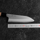 Santoku Silver Steel #3 Kasumi Manche en Buffle et Noyer 165mm-[Musashi]-[Couteaux de cuisine japonais]