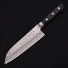 Santoku Silver Steel #3 Nashiji Manche Occidental Noir 165mm-[Musashi]-[Couteaux de cuisine japonais]