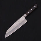 Santoku Silver Steel #3 Nashiji Manche Occidental Noir 165mm-[Musashi]-[Couteaux de cuisine japonais]