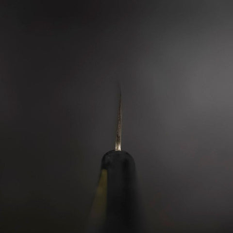 Santoku Silver Steel #3 Nashiji Manche Occidental Noir 165mm-[Musashi]-[Couteaux de cuisine japonais]