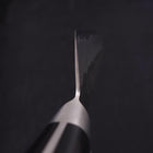 Santoku Silver Steel #3 Nashiji Manche Occidental Noir 165mm-[Musashi]-[Couteaux de cuisine japonais]