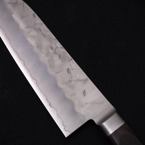 Santoku Silver Steel #3 Nashiji Manche Occidental Noir 165mm-[Musashi]-[Couteaux de cuisine japonais]