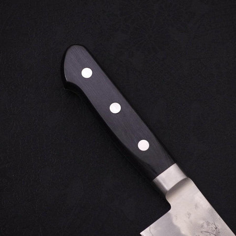 Santoku Silver Steel #3 Nashiji Manche Occidental Noir 165mm-[Musashi]-[Couteaux de cuisine japonais]
