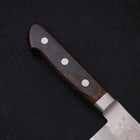 Santoku Silver Steel #3 Nashiji Manche Occidental Noir 165mm-[Musashi]-[Couteaux de cuisine japonais]