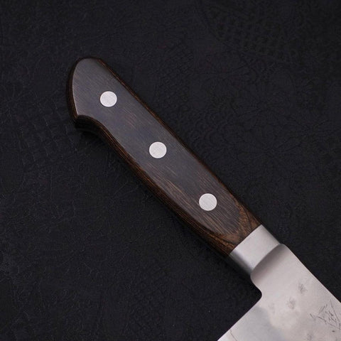 Santoku Silver Steel #3 Nashiji Manche Occidental Noir 165mm-[Musashi]-[Couteaux de cuisine japonais]