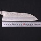 Santoku Silver Steel #3 Nashiji Manche Occidental Noir 165mm-[Musashi]-[Couteaux de cuisine japonais]