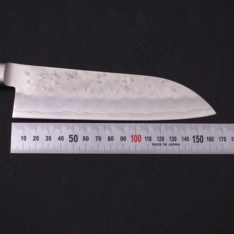 Santoku Silver Steel #3 Nashiji Manche Occidental Noir 165mm-[Musashi]-[Couteaux de cuisine japonais]