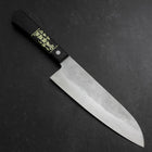 Santoku Silver Steel #3 Nashiji Manche Occidental Noir 165mm-[Musashi]-[Couteaux de cuisine japonais]