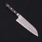 Santoku Silver Steel #3 Nashiji Manche Occidental Noir 165mm-[Musashi]-[Couteaux de cuisine japonais]