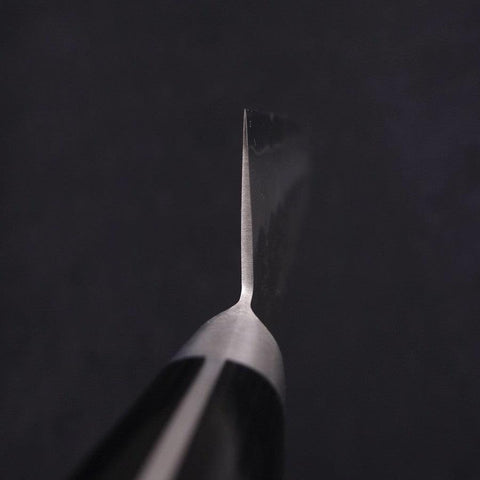 Santoku Silver Steel #3 Nashiji Manche Occidental Noir 180mm-[Musashi]-[Couteaux de cuisine japonais]