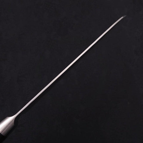 Santoku Silver Steel #3 Nashiji Manche Occidental Noir 180mm-[Musashi]-[Couteaux de cuisine japonais]