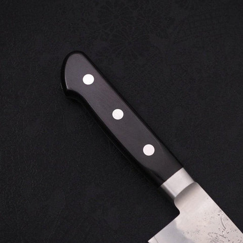 Santoku Silver Steel #3 Nashiji Manche Occidental Noir 180mm-[Musashi]-[Couteaux de cuisine japonais]