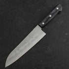 Santoku Silver Steel #3 Nashiji Manche Occidental Pourpre 180mm (Tsuba-nashi)-[Musashi]-[Couteaux de cuisine japonais]