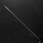 Santoku Silver Steel #3 Nashiji Manche Occidental Pourpre 180mm (Tsuba-nashi)-[Musashi]-[Couteaux de cuisine japonais]