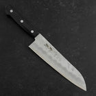 Santoku Silver Steel #3 Nashiji Manche Occidental Pourpre 180mm (Tsuba-nashi)-[Musashi]-[Couteaux de cuisine japonais]