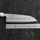 Santoku Silver Steel #3 Nashiji Manche Océan Blanc Noir et Or 165mm-[Musashi]-[Couteaux de cuisine japonais]