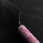 Santoku Silver Steel #3 Nashiji Manche Océan Sakura 165mm-[Musashi]-[Couteaux de cuisine japonais]
