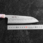 Santoku Silver Steel #3 Nashiji Manche Océan Sakura 165mm-[Musashi]-[Couteaux de cuisine japonais]