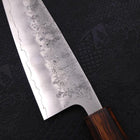 Santoku Silver Steel #3 Nashiji Manche Sumi Urushi 165mm-[Musashi]-[Couteaux de cuisine japonais]