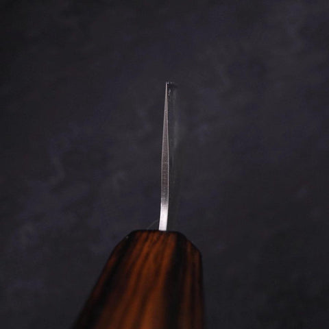 Santoku Silver Steel #3 Nashiji Manche Sumi Urushi 165mm-[Musashi]-[Couteaux de cuisine japonais]