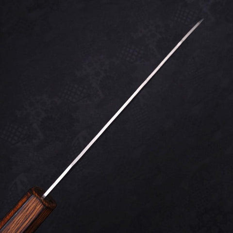 Santoku Silver Steel #3 Nashiji Manche Sumi Urushi 165mm-[Musashi]-[Couteaux de cuisine japonais]