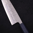 Santoku Silver Steel #3 Nashiji Manche Urushi Bleu Sombre 165mm-[Musashi]-[Couteaux de cuisine japonais]