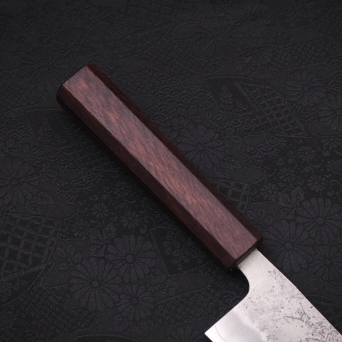 Santoku Silver Steel #3 Nashiji Manche Urushi Pourpre 165mm-[Musashi]-[Couteaux de cuisine japonais]