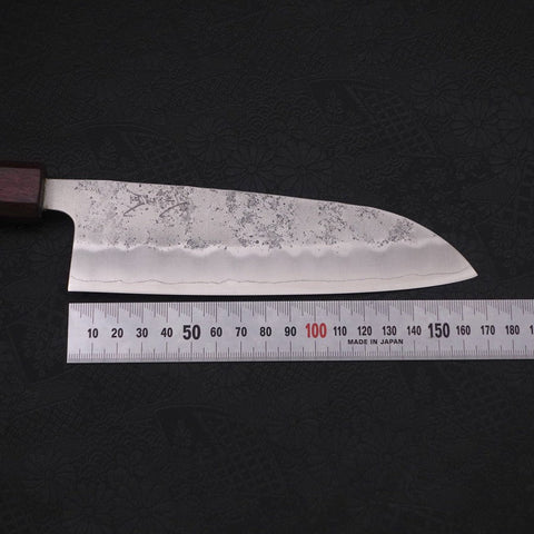 Santoku Silver Steel #3 Nashiji Manche Urushi Pourpre 165mm-[Musashi]-[Couteaux de cuisine japonais]