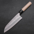 Santoku Silver Steel #3 Nashiji Manche en Buffle et Magnolia 165mm-[Musashi]-[Couteaux de cuisine japonais]
