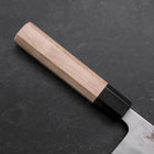 Santoku Silver Steel #3 Nashiji Manche en Buffle et Magnolia 165mm-[Musashi]-[Couteaux de cuisine japonais]