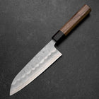 Santoku Silver Steel #3 Nashiji Manche en Noyer 165mm-[Musashi]-[Couteaux de cuisine japonais]