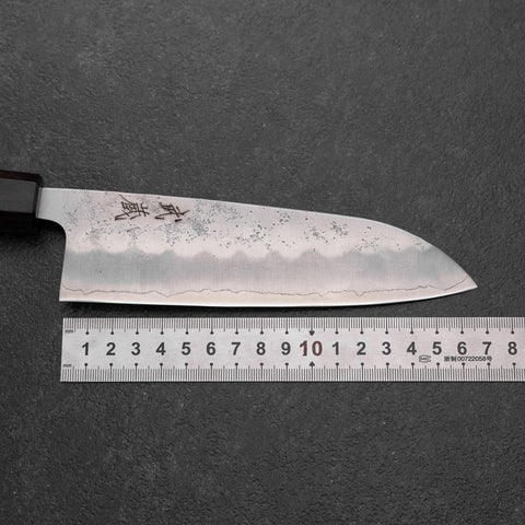 Santoku Silver Steel #3 Nashiji Manche en Noyer 165mm-[Musashi]-[Couteaux de cuisine japonais]