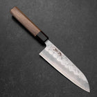 Santoku Silver Steel #3 Nashiji Manche en Noyer 165mm-[Musashi]-[Couteaux de cuisine japonais]