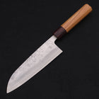 Santoku Silver Steel #3 Nashiji Manche en Zelkova 165mm-[Musashi]-[Couteaux de cuisine japonais]