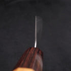 Santoku Silver Steel #3 Nashiji Manche en Zelkova 165mm-[Musashi]-[Couteaux de cuisine japonais]