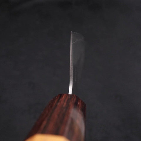 Santoku Silver Steel #3 Nashiji Manche en Zelkova 165mm-[Musashi]-[Couteaux de cuisine japonais]