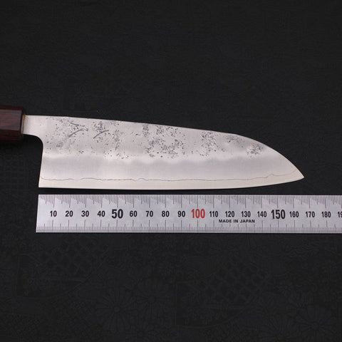Santoku Silver Steel #3 Nashiji Manche en Zelkova 165mm-[Musashi]-[Couteaux de cuisine japonais]