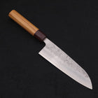Santoku Silver Steel #3 Nashiji Manche en Zelkova 165mm-[Musashi]-[Couteaux de cuisine japonais]