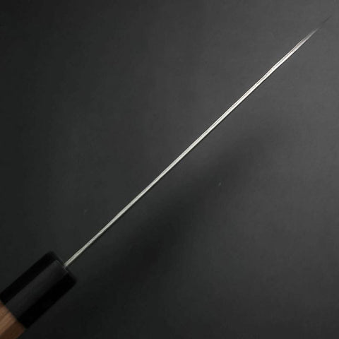 Santoku Silver Steel #3 Nawame Damas Manche en Buffle et Noyer 165mm-[Musashi]-[Couteaux de cuisine japonais]