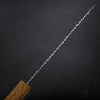 Santoku Silver Steel #3 Nawame Damascus Yaki Urushi Handle 165mm (6.5”)-[Musashi]-[Couteaux de cuisine japonais]
