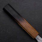 Santoku Silver Steel #3 Nawame Damascus Yaki Urushi Handle 165mm (6.5”)-[Musashi]-[Couteaux de cuisine japonais]