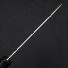 Santoku Silver Steel #3 Nickel en Vagues Damas Manche en Buffle et Ébène 165mm-[Musashi]-[Couteaux de cuisine japonais]