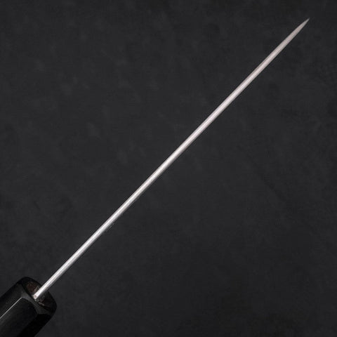Santoku Silver Steel #3 Nickel en Vagues Damas Manche en Buffle et Ébène 165mm-[Musashi]-[Couteaux de cuisine japonais]
